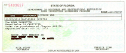 Licensed Home Inspector in the state of Florida